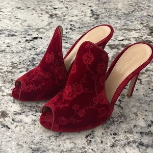 Gianvito Rossi Shanghai Heels in Tabasco Red. Size 39.